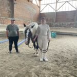 Deux jeunes avec un cheval