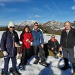 Photo de groupe dans la neige