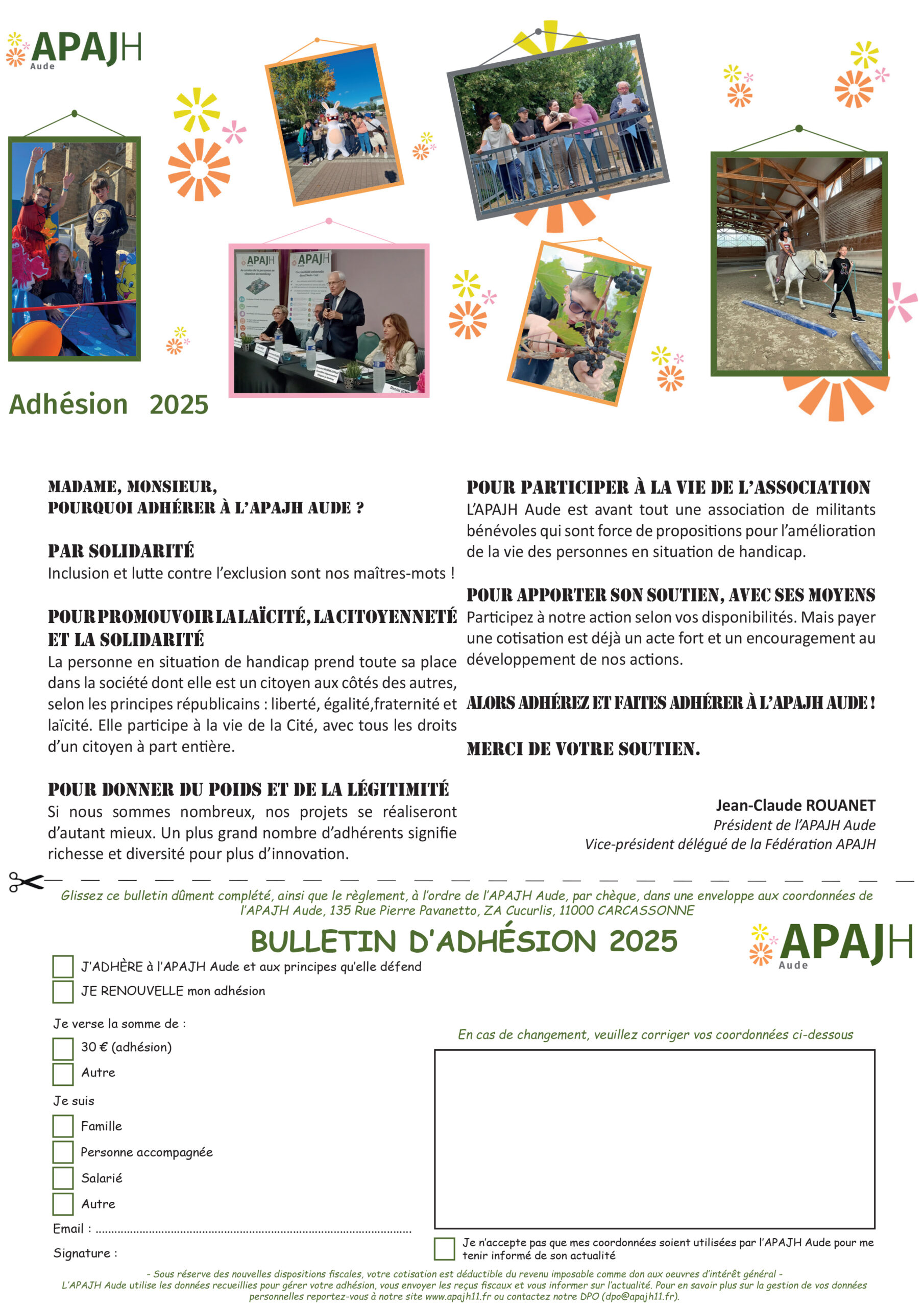 Bulletin d'adhésion 2025